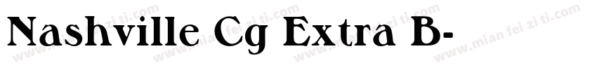 Nashville Cg Extra B字体转换